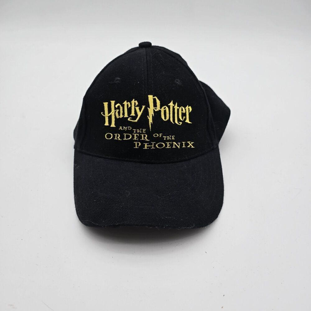 Harry Potter Hat Order Of The Phoenix Black Embroidered Vintage Y2K Scholastic